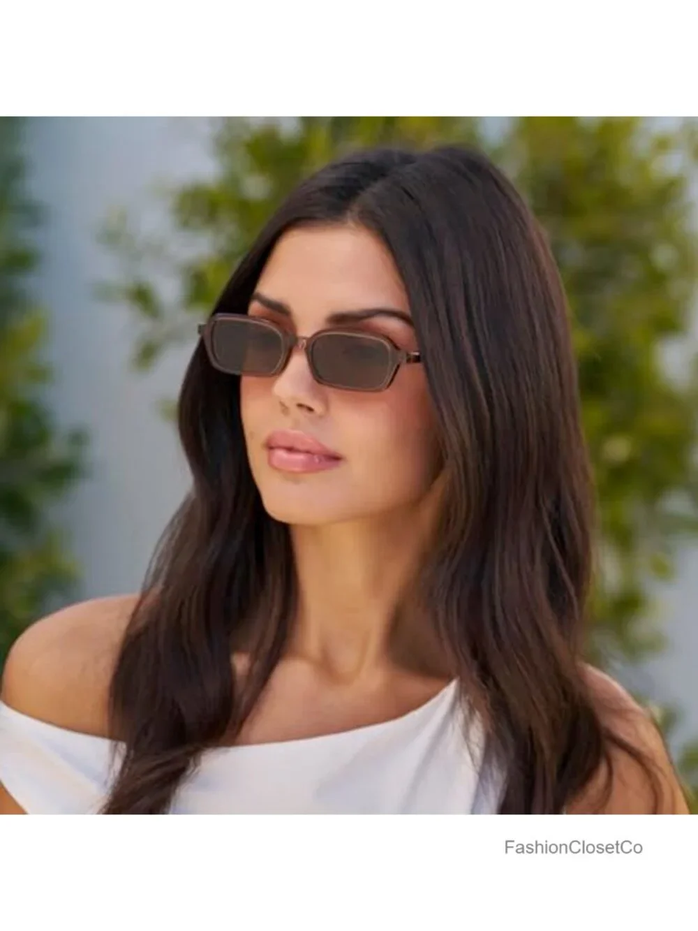 Slim Rectangular Sunglasses, Anti-Reflective Lenses, UV Protection